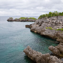 Rugged coastline of Malapascua Island, Philippines
