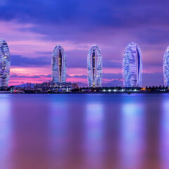 三亚凤凰岛夜景