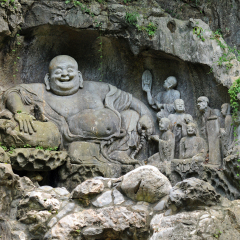 Statue of laughing buddha