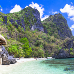 tropical beach scenery, Palawan (Philippines)