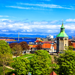 Stavanger, Norway: panoramic landscape from the top