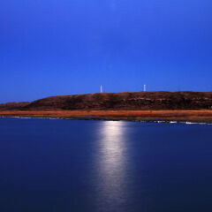内蒙古赤峰市达里诺尔湖夜景