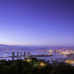 鹿回头公园三亚湾夜景