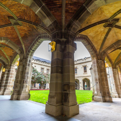 MELBOURNE, AUSTRALIA - JUNE 3, 2014: The University of Melbourne is an Australian public university located in Melbourne, Victoria. It is Australia s second oldest university, the oldest in Victoria 