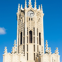 Clocktower of the Auckland University - Old Arts Building was founded in 1926. This university is the largest one in New Zealand