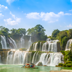 Waterfall of landscape scenery