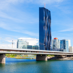 Danube City or Donaustadt is the district of Vienna, Austria. Donaustadt Danube City is a modern quarter with skyscrapers and business 
centres in Vienna, Austria.