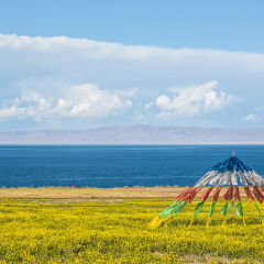 The Qinghai Lake scenery