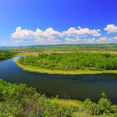 内蒙古呼伦贝尔额尔古纳河风景