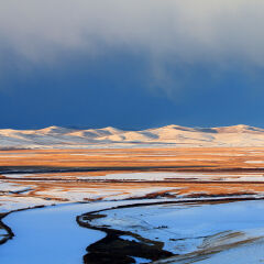 内蒙古呼伦贝尔边境额尔古纳河雪景