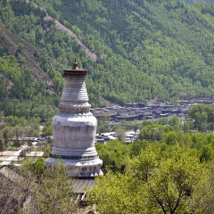 五台山,塔院寺,庙宇,白塔,山西省,中国,亚洲,