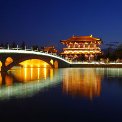 陕西省西安大唐芙蓉园夜景