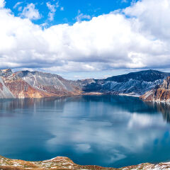长白山天池西坡全景