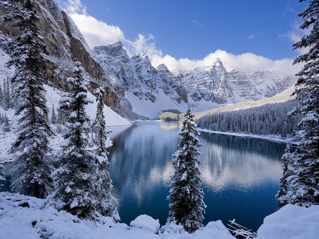 南山望雪图片