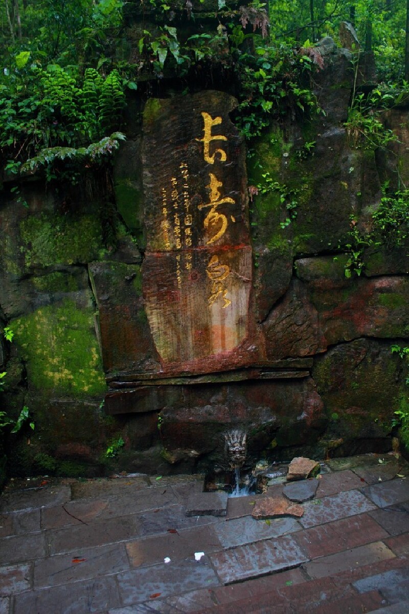 接着我们路过了长寿泉,这一处泉眼果然好像仙气缭绕,那就不要矜持了