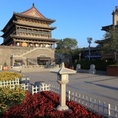 西安城市风貌鼓楼