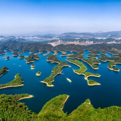 杭州千岛湖东南湖区全景