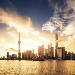 Shanghai Skyline Sunset