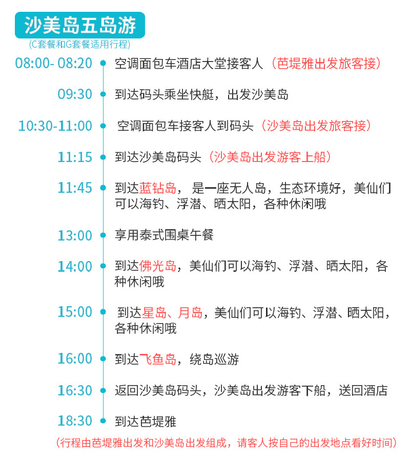 泰国芭提雅无人岛格兰岛沙美岛三岛出海游艇一