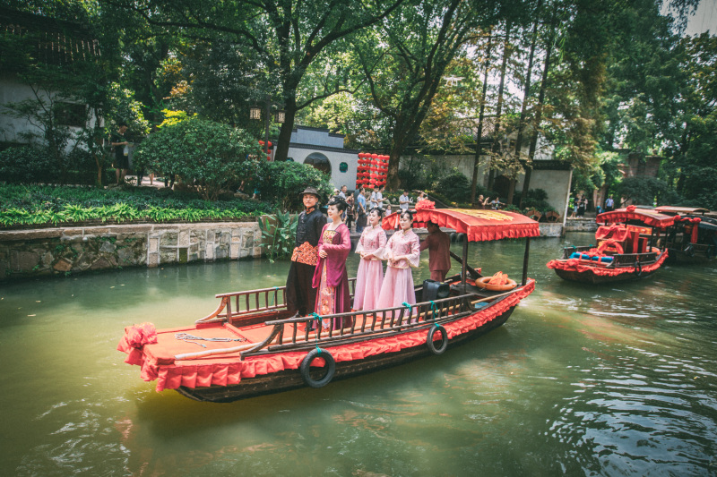 南浔水上婚礼盛夏的浪漫