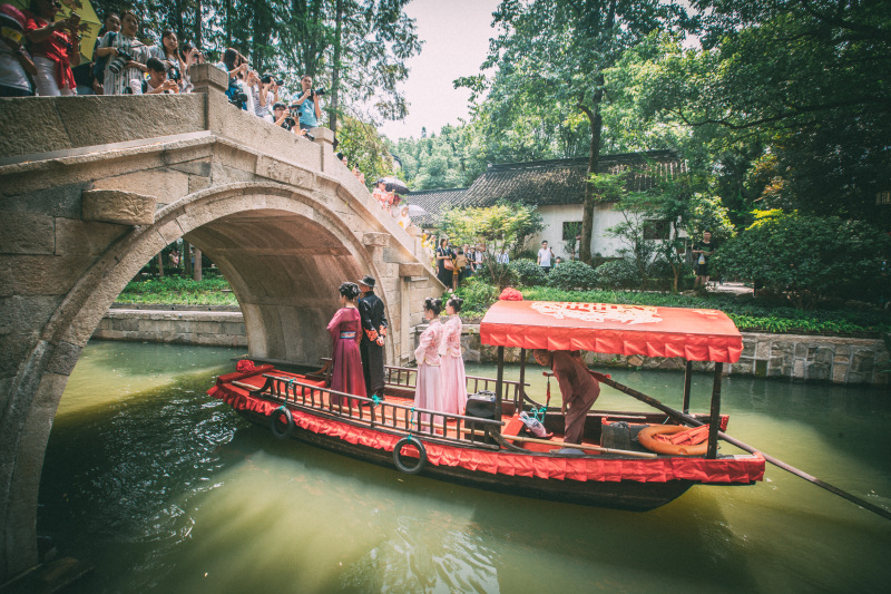 南浔水上婚礼盛夏的浪漫