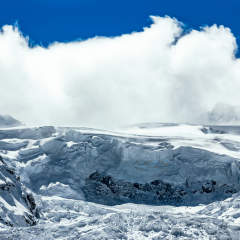 Rice pile glacier