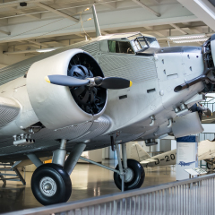 Munich, Germany - 13 May 2014:  plane in the German Museum of Science and Technology or Das Deutsche museum in Munich, Bavaria, Germany