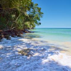 Mamutik Island beach without any person