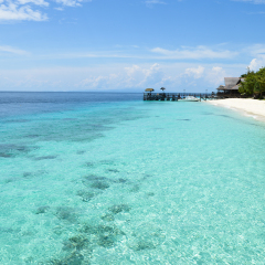 beautiful tropical island resort, Mataking island, Semporna, Sabah, Maylaysia