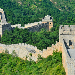 Great Wall of China in Summer (Mutianyu section near Beijing)