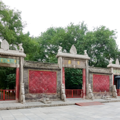 XIAN - JUL 6: Xian Forest of Stone Steles facade on July 6,2018 in Xian,China. It collected more than 3000 stone tablets from the Han dynasty through the Qing dynasty.