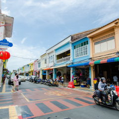 Phuket old town, PHUKET, THAILAND - JUNE 1 2017: The Phuket old town is popular of tourist in Phuket