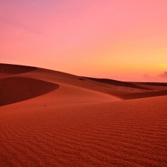 Red sand dune at Mui Ne Vietnam 