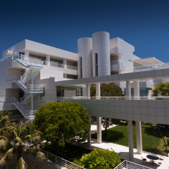 LOS ANGELES, CA - JUNE 16, 2012:  The Getty Center's architecture is part of the attraction to 1.3 million annual visitors in Los Angeles, CA; June 16,2012.
