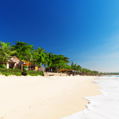 Mui Ne White Sandy Beach, Vietnam. Asia 