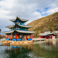 Black dragon Pool Park in Yunnan