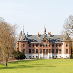 HELSINGBORG, SWEDEN - MAY 07, 2016: The castle Sofiero and the park owned by the swedish royal family. May 07, 2016, Helsingborg, Sweden