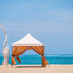 canopy on Kuta beach in Bali Indonesia