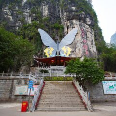 GUILIN, GUANGXI/CHINA-OCT 13: Shili gallery scenery- Butterfly Spring scene on Oct 13,2015 in Guilin, Guangxi, China. Yanghshuo is a city surrounded by many karst mountains and beautiful scenery.