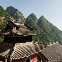 The roofs of monasteries of Wudang Mountains