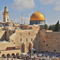 Prayer at the Western Wall of  Temple