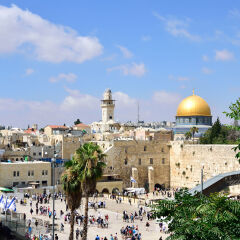 Wailing Wall square in old Jerusalem