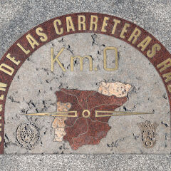 km0, Origen de las Carreteras radiales, Madrid