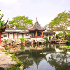 Humble Administrator's Garden in Suzhou, China. Summer day