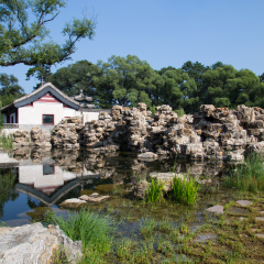 HEBEI, CHINA, JULY 29, 2018: the scenery of Lion Grove Garden in Chengde Mountain Resort
