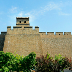 Wall, fortification of the old city  of  Pingyao ,Shanxi ,china