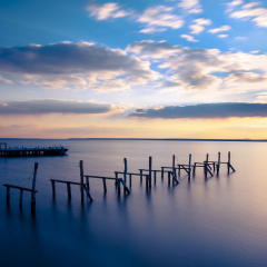 达里诺尔湖落日