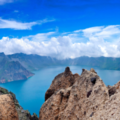 Jilin Province Changbai Mountain Tianchi natural landscape
