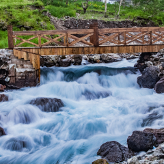 Jilin Province, Changbai Mountain waterfall landscape