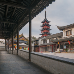 中国江苏省苏州昆山市千灯古镇风光